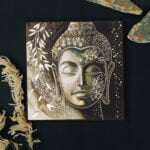 Golden Embossed Wall Painting