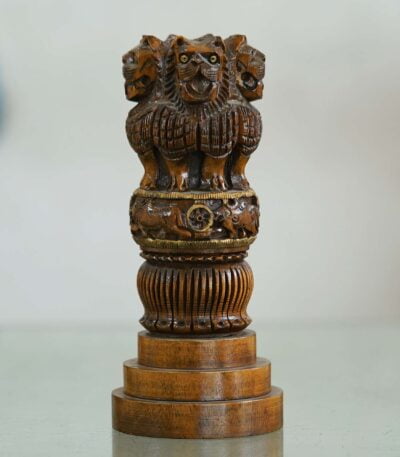 Wooden Ashoka pillar