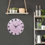 Exquisite Wooden Handmade Wall Clock Pink With White Printed Acrylic Wall Clock for Home & Office Decorative Big Size Clock